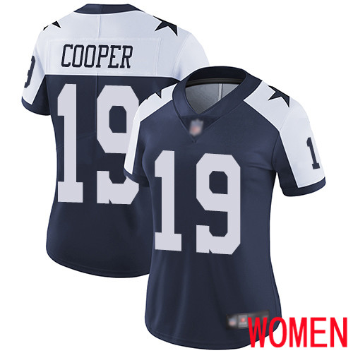Women Dallas Cowboys Limited Navy Blue Amari Cooper Alternate 19 Vapor Untouchable Throwback NFL Jersey